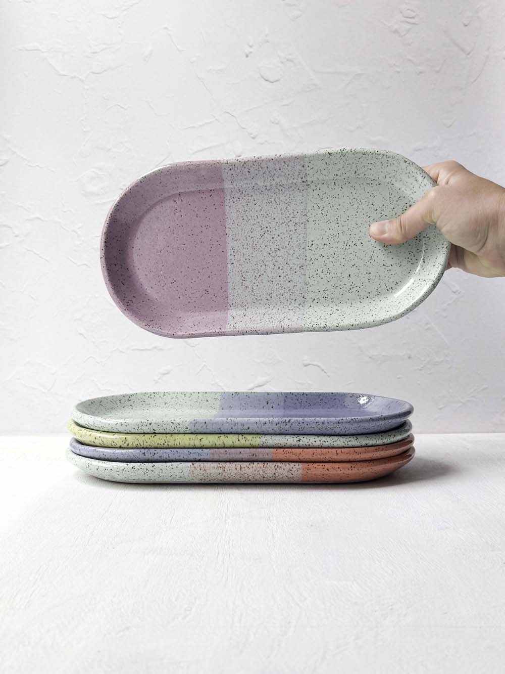Brighter Days Medium Oval Stoneware Tray