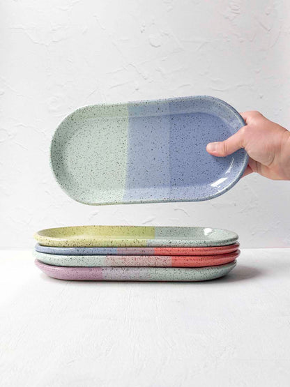 Brighter Days Medium Oval Stoneware Tray