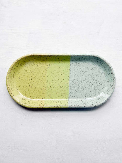 Brighter Days Medium Oval Stoneware Tray