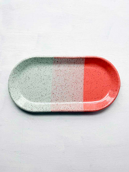 Brighter Days Medium Oval Stoneware Tray