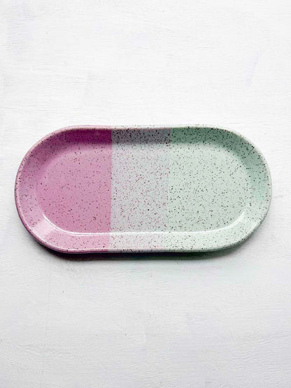 Brighter Days Medium Oval Stoneware Tray
