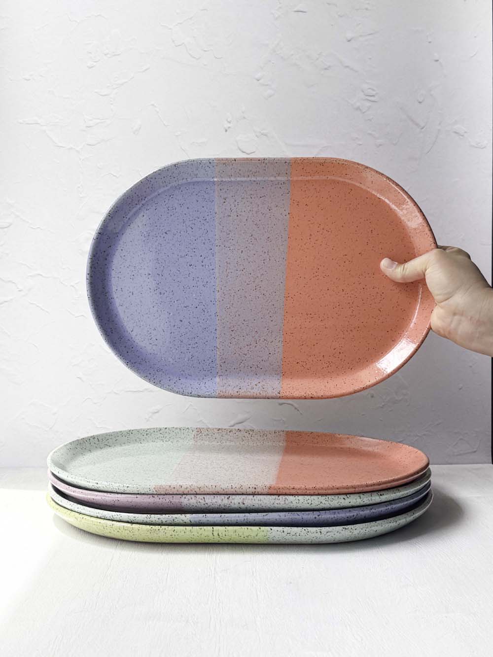 Brighter Days Large Oval Stoneware Tray
