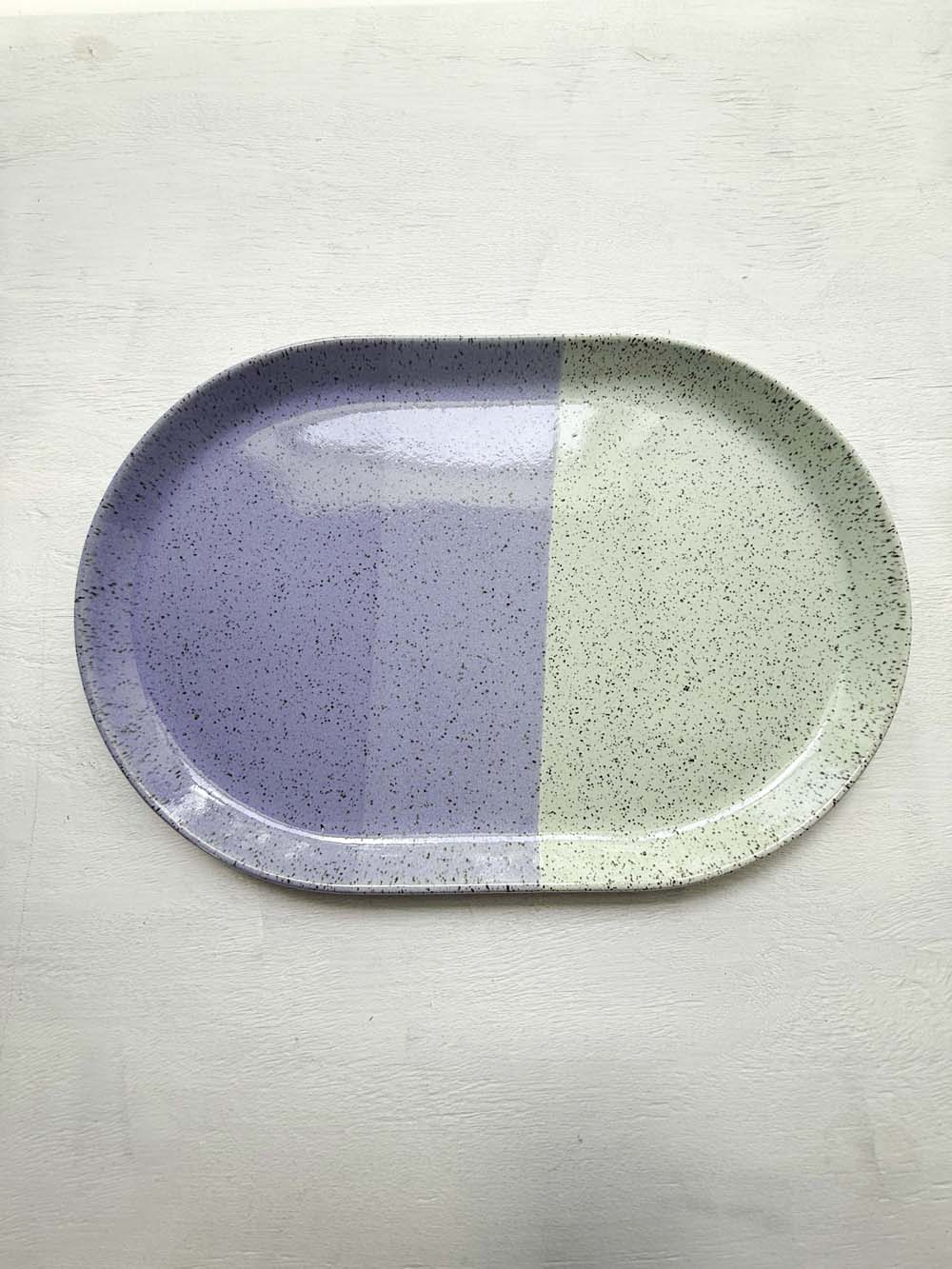Brighter Days Large Oval Stoneware Tray