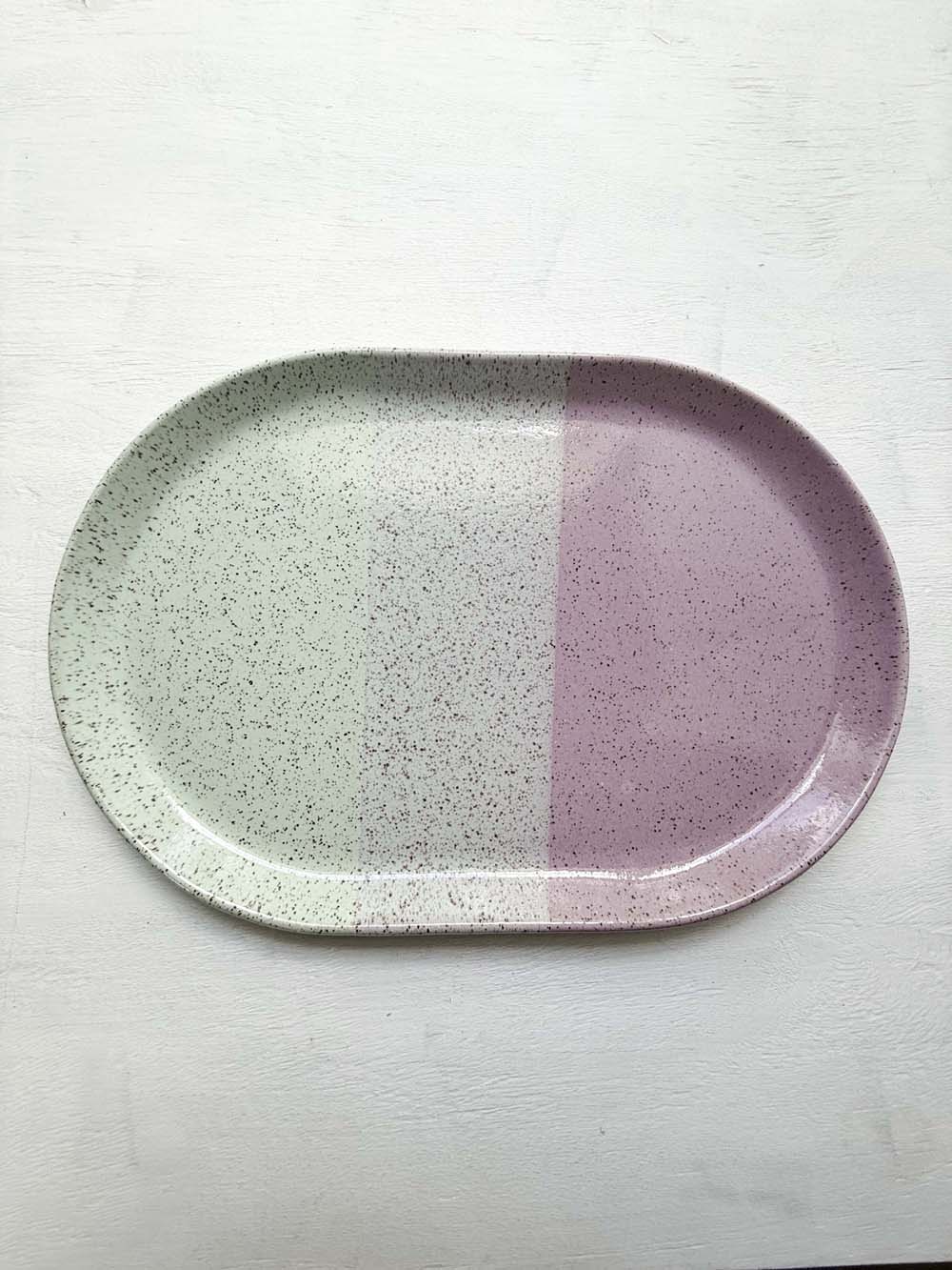 Brighter Days Large Oval Stoneware Tray