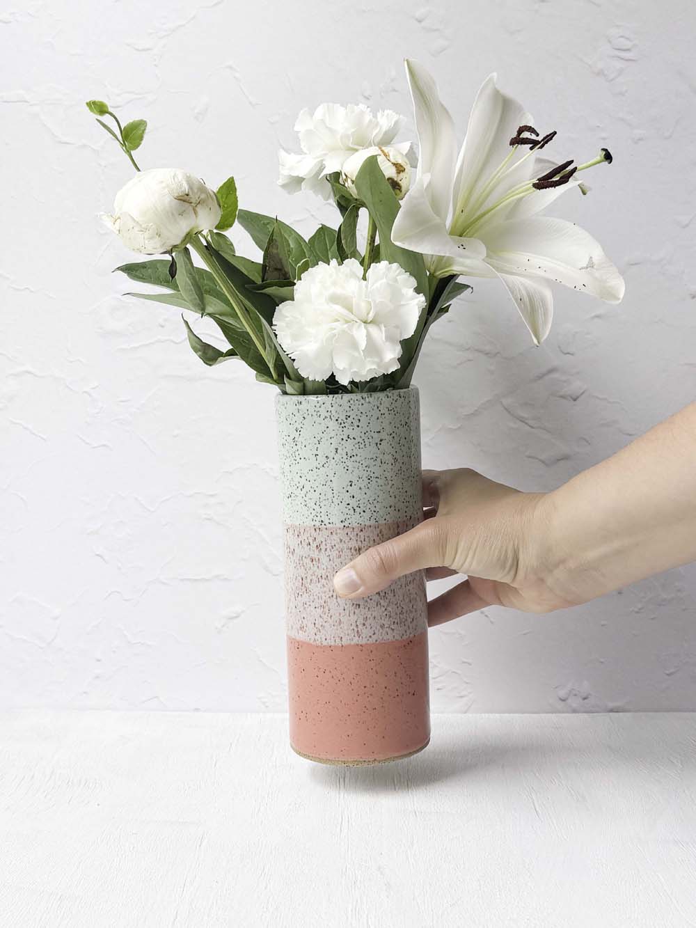 Brighter Days Stoneware Bouquet Vase