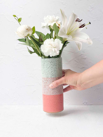 Brighter Days Stoneware Bouquet Vase