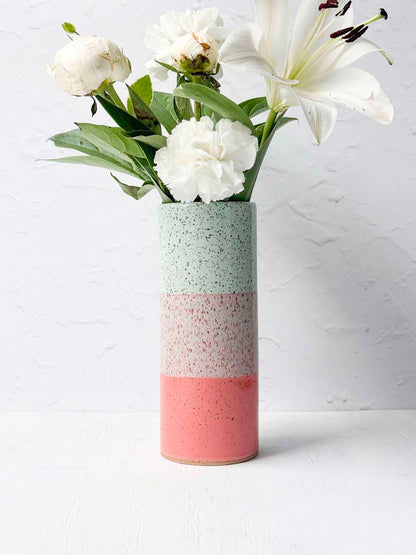 Brighter Days Stoneware Bouquet Vase