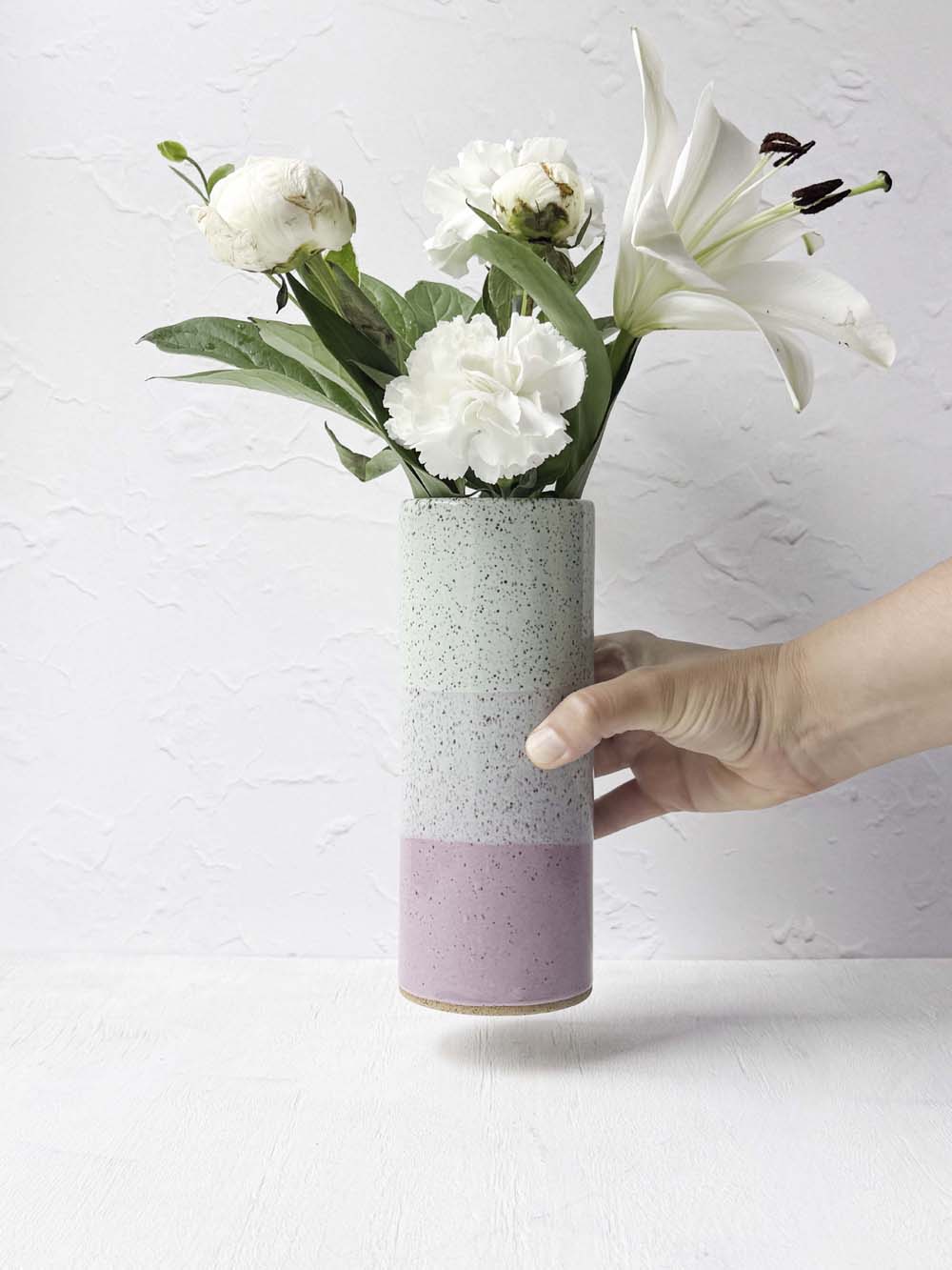 Brighter Days Stoneware Bouquet Vase