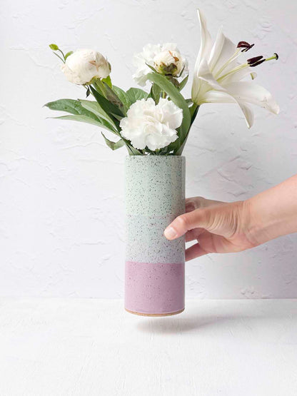 Brighter Days Stoneware Bouquet Vase