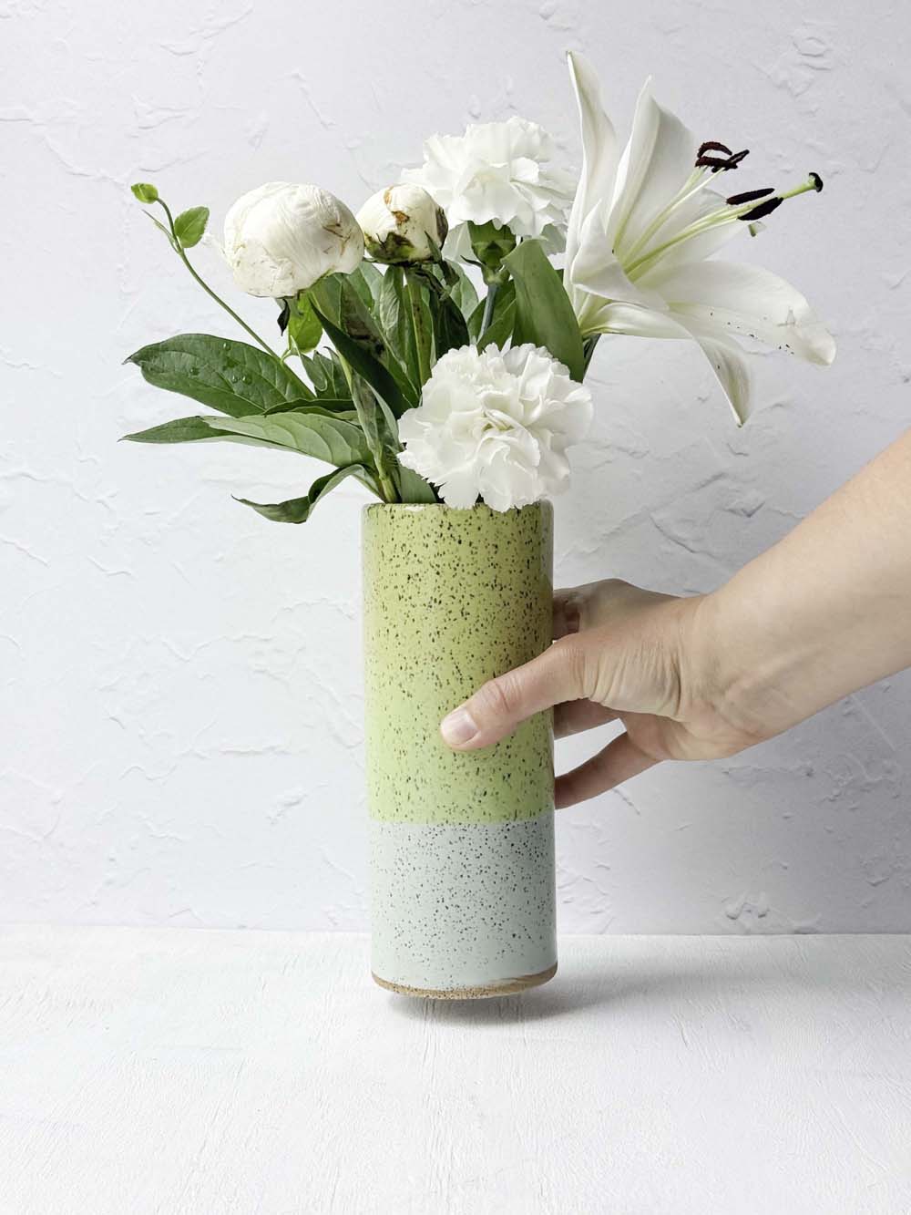 Brighter Days Stoneware Bouquet Vase