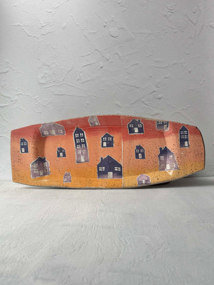 Orange and Purple House Tray