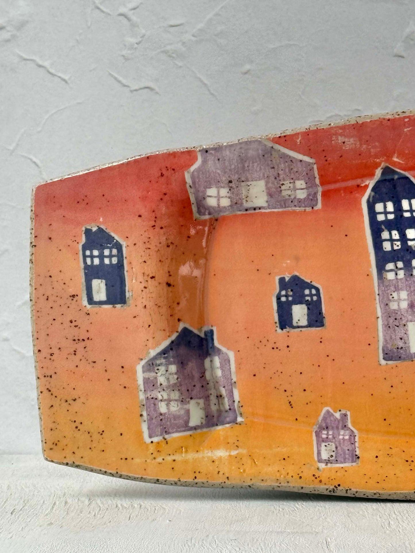 Orange and Purple House Tray