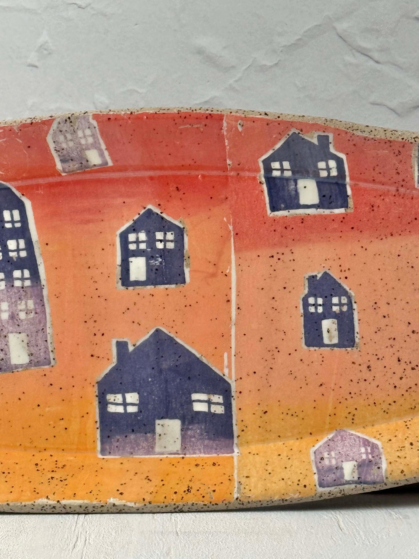 Orange and Purple House Tray