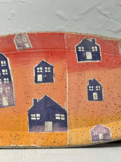 Orange and Purple House Tray