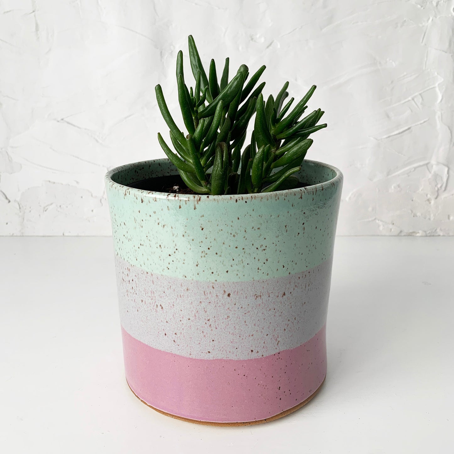 NEW SIZE - Brighter Days Medium Stoneware Planter - Available in Assorted Colors