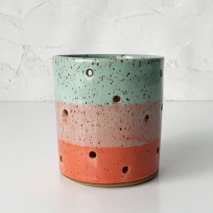 Brighter Days Stoneware Candle Holders - Available in Assorted Colors