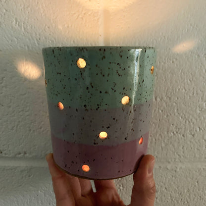 Brighter Days Stoneware Candle Holders - Available in Assorted Colors