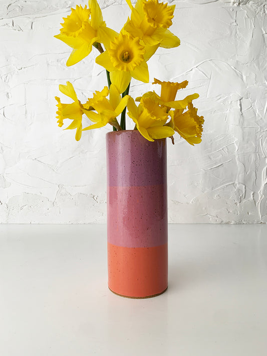 NEW - Seasonal Color - Brighter Days Stoneware Bouquet Vase