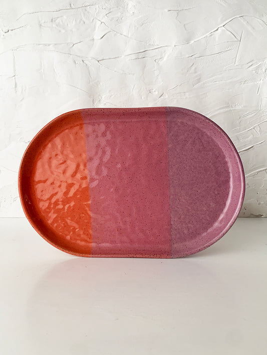NEW - Seasonal Color - Brighter Days Large Oval Stoneware Platter