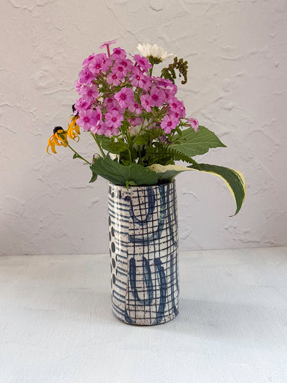 Oval Stoneware Vase