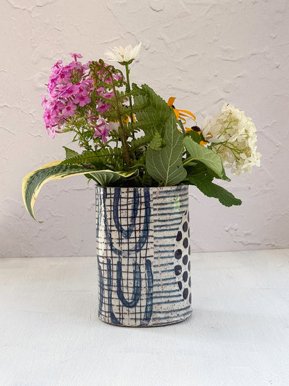 Oval Stoneware Vase