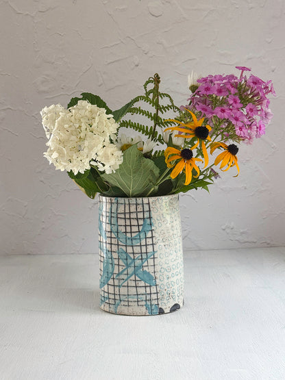 Oval Stoneware Vase