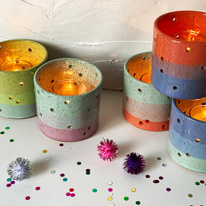 WHOLESALE Brighter Days Stoneware Candle Holders - Available in Assorted Colors