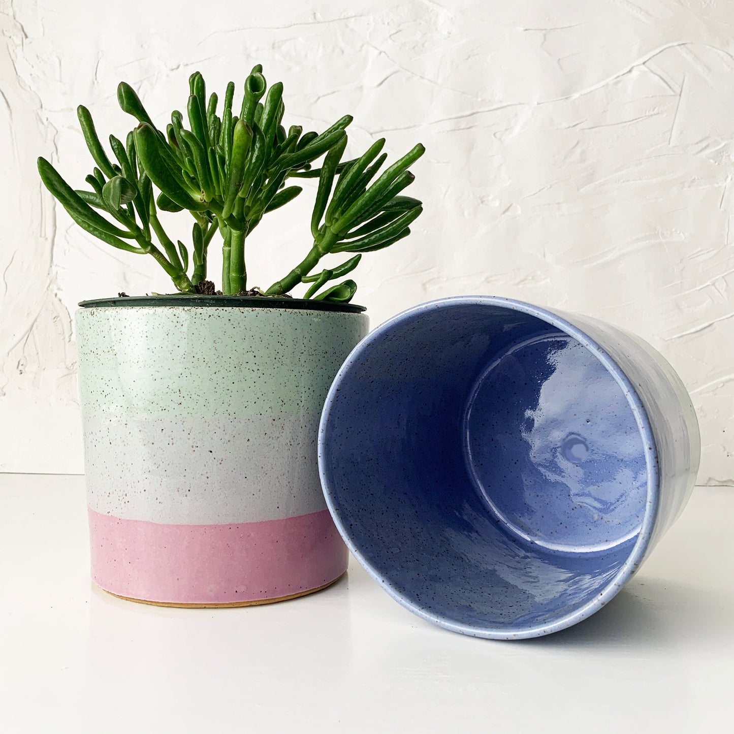 STONEWARE Brighter Days Medium Stoneware Planter - Available in Assorted Colors