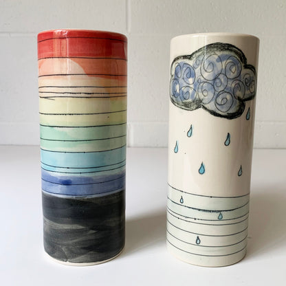 Rainbow and Rain Vase (Sold Separately)