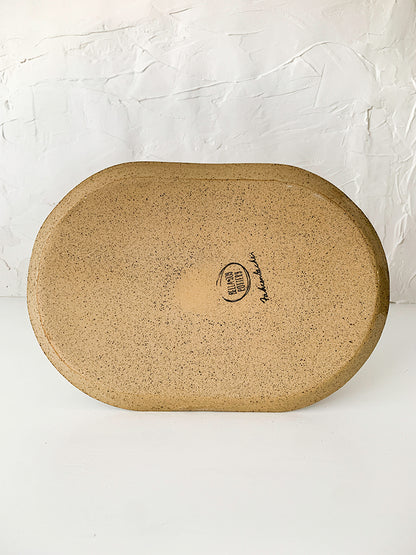 Large Oval Stoneware Tray 003
