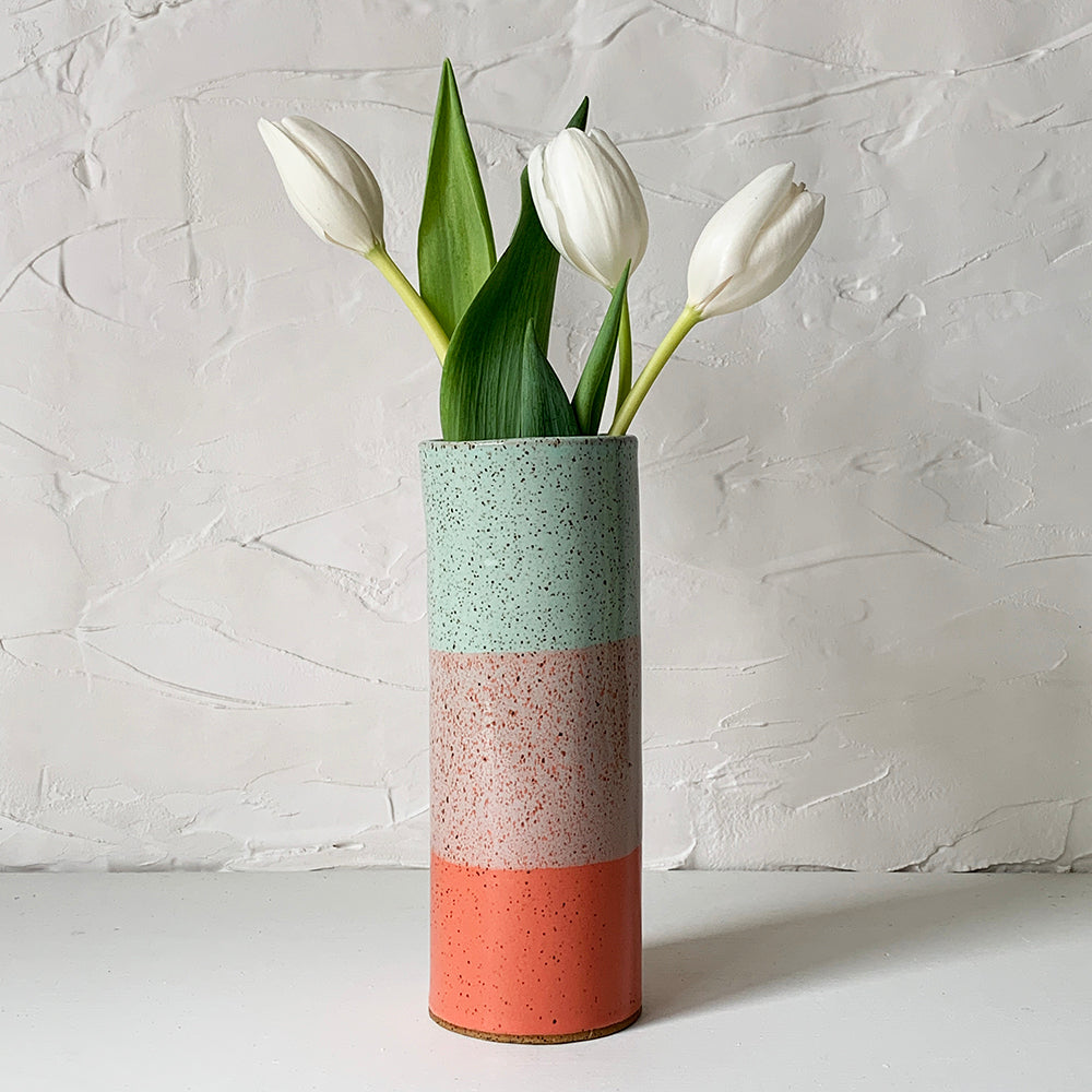 Brighter Days Stoneware Bouquet Vase - Available in Assorted Colors